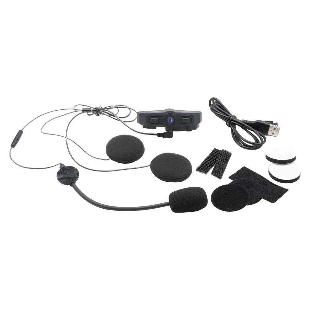 Connect Bt2 Moto Kit Without Radio - Bluetooth Headset, Super Sport Harness, & Handlebar Push-To-Talk 1