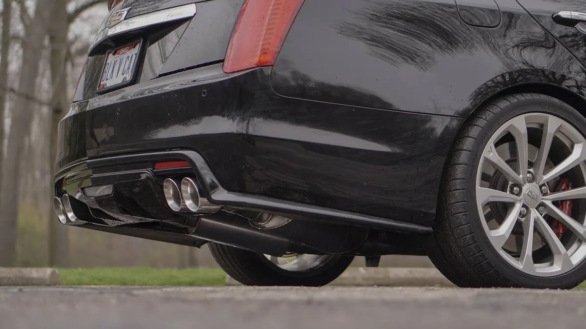 Stainless Works: 2016-18 Cadillac Cts-V Sedan -- Axleback System Dual-Mode Turbo Mufflers 4" Tips 2