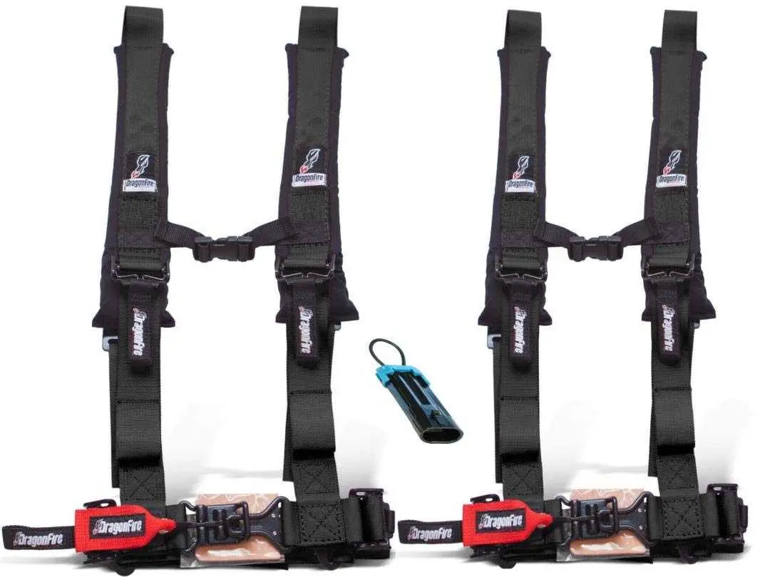 Dragonfire Racing 4-Point Harness 2” Set Of 2 With Polaris/Can-Am Override Plug 1