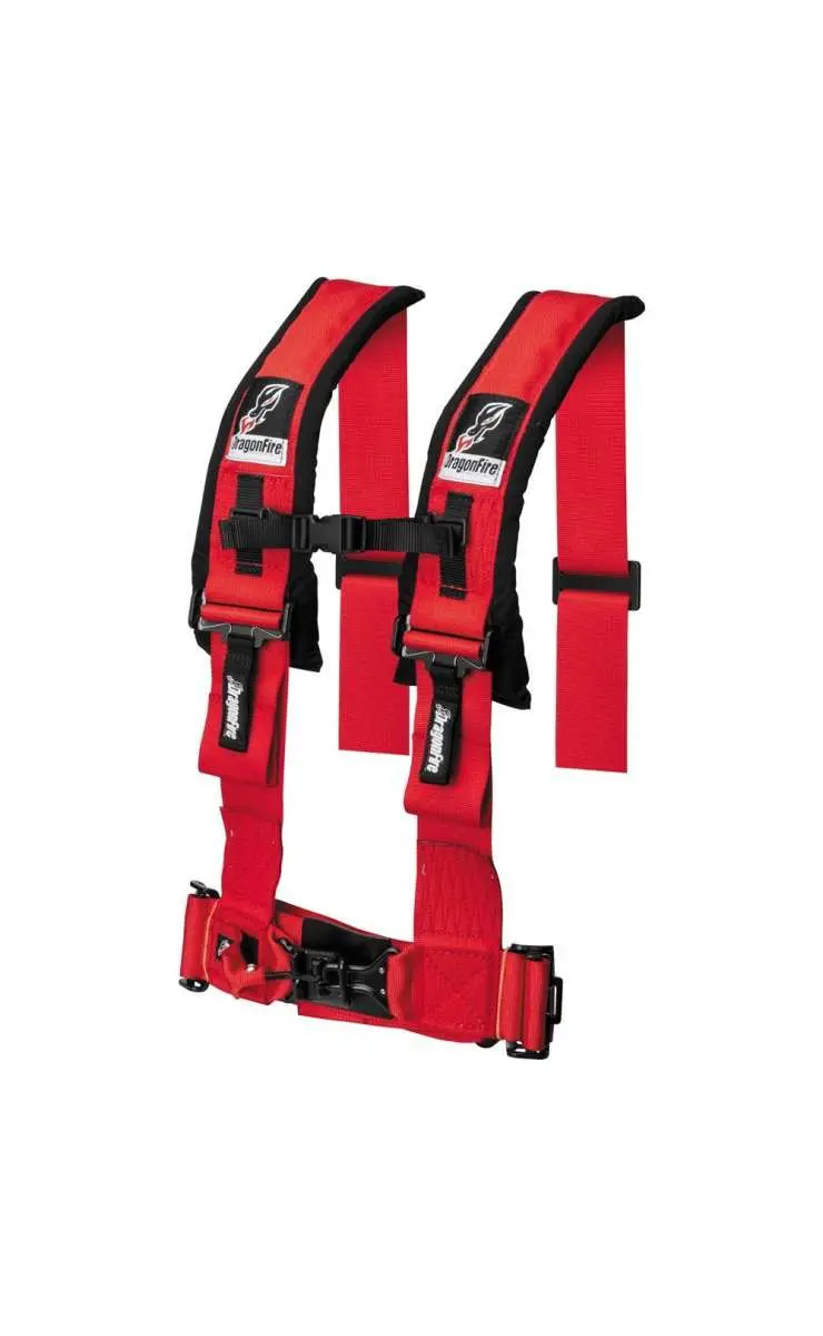 Dragonfire Racing 4-Point Harness 3" Set Of 4 With Free Override Plug **Special** 5