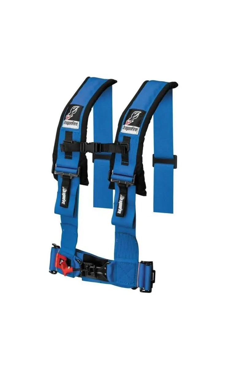 Dragonfire Racing 4-Point Harness 3" Set Of 4 With Free Override Plug **Special** 3