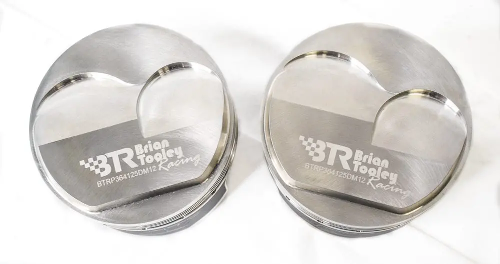 Btr:  Piston Set - 4.000" Bore - 3.622" Stroke - 6.125" Rod - 12Cc Dome - Btrp364125dm12-8 1