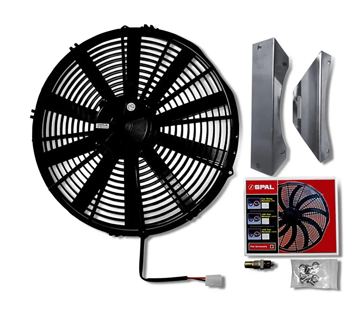 Dewitts: 16" Fan Kit 2300 Cfm Bolt 63-72 Corvette W/ Surge Tank 1