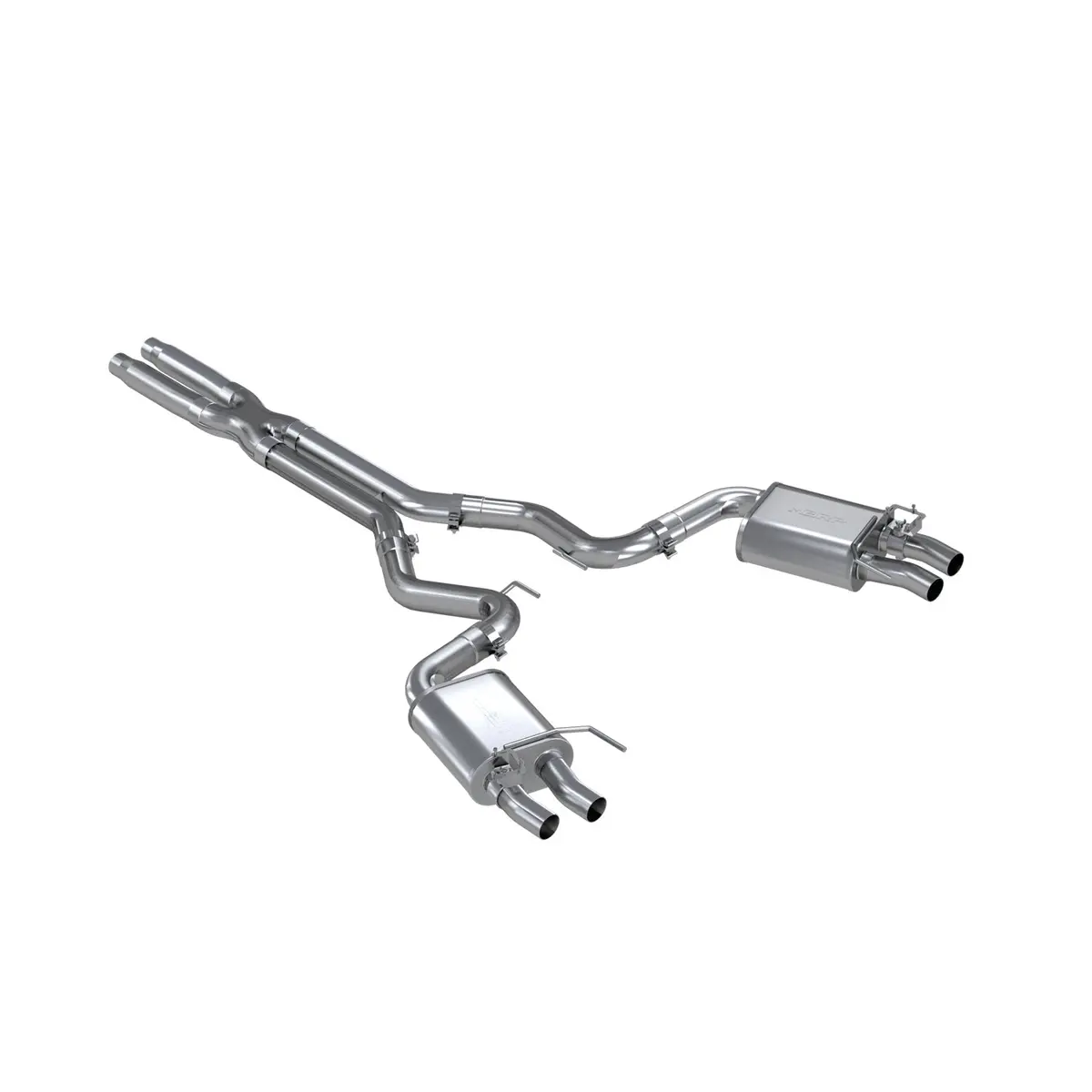 Mbrp: 2016-21 Ford Mustang Gt350/Gt350r -- 3" Cat Back Dual Quad Split Rear Exit / T304 Stainless Steel 1