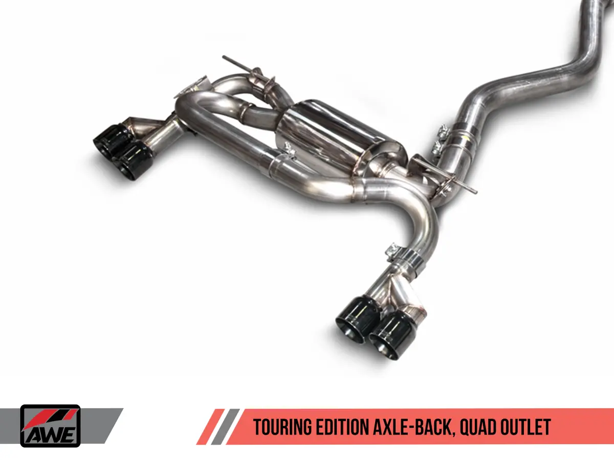 Awe: 2014-2016 Bmw 428I 2.0T Touring Edition Exhaust Quad Outlet Diamond Black Tips 80Mm 1