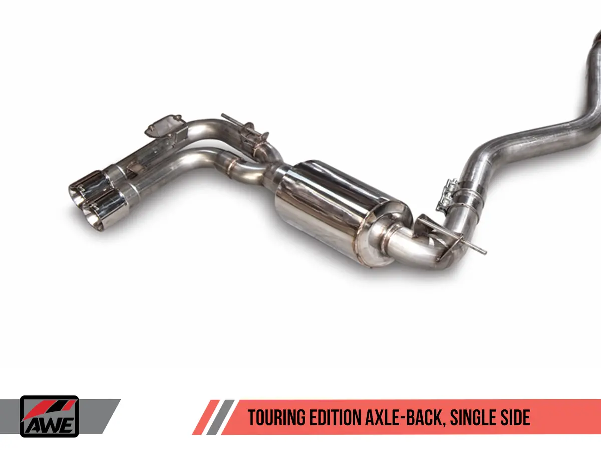 Awe: 2014-2019 Bmw 428I 2.0T Touring Edition Axle-Back Exhaust Single Side Chrome Silver Tips 80Mm 1