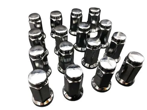 Flat Base Chrome Lug Nuts 10Mm X 1.25Mm Thread Pitch 1