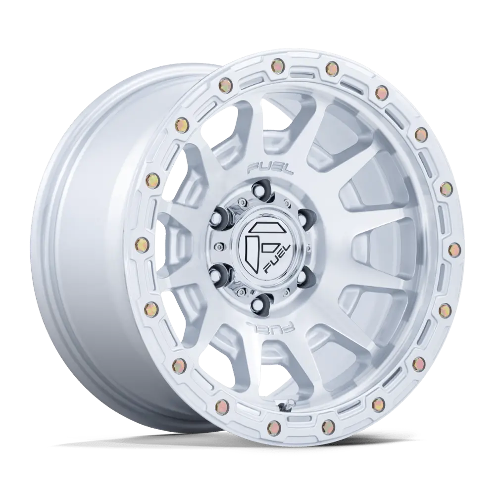 Fuel Fc884 Fortress - Gloss Silver W/ Machined Face 1