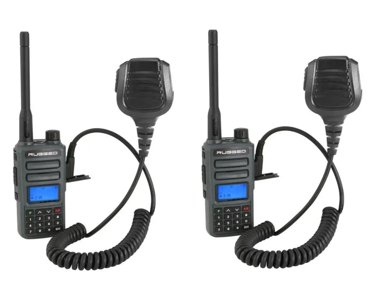 Gmrs Handheld Radio 2 Pack With Hand Mic | Rugged Radios Gmr2 1