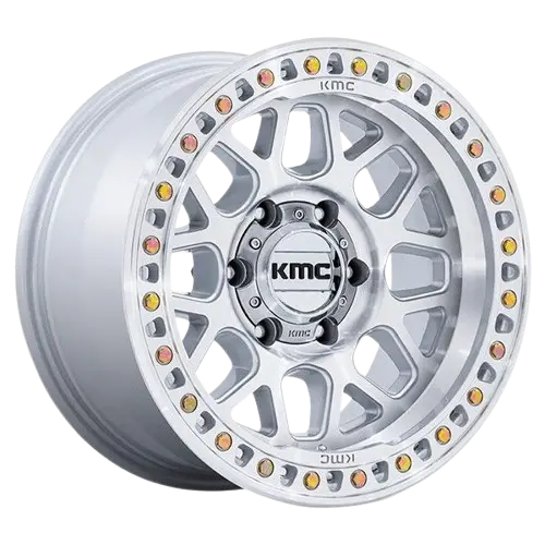 Kmc Grs Km549 Gloss Siilver With Machined Face 1