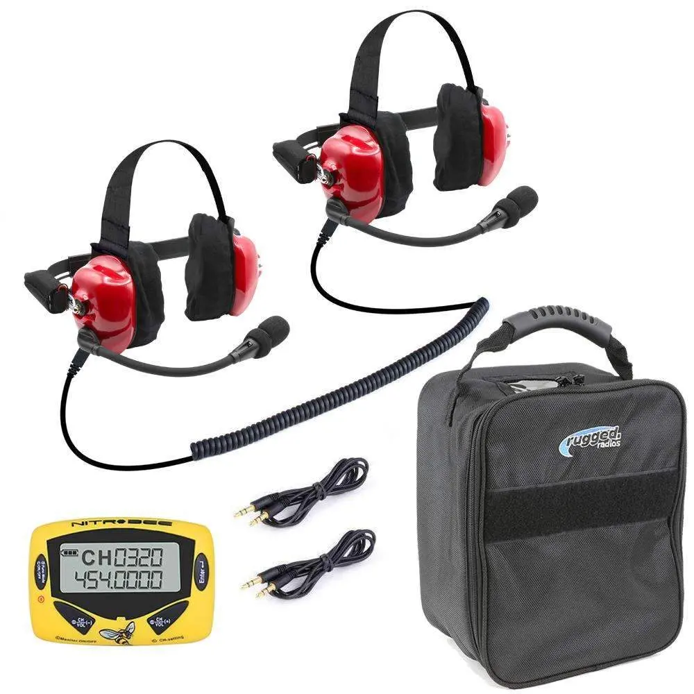 H80 Track Talk Linkable Headset With Nitro Bee Uhf Race Receiver 1