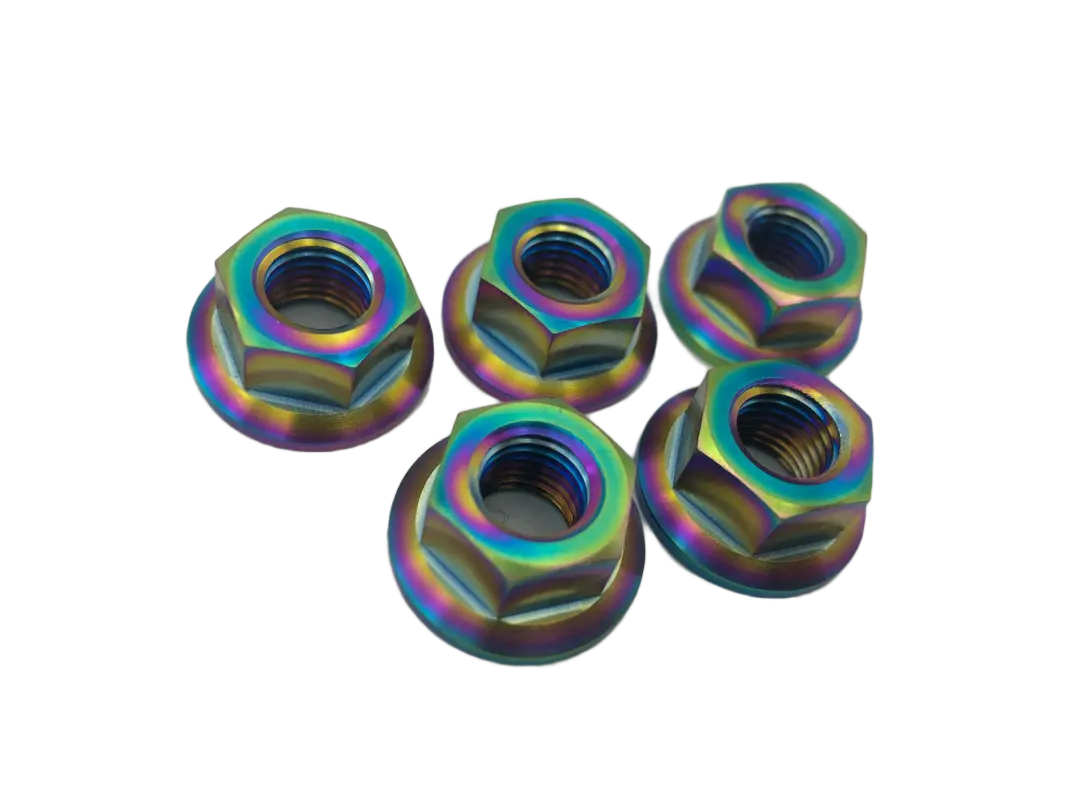 Titanium Flange Nuts M10x1.25 4