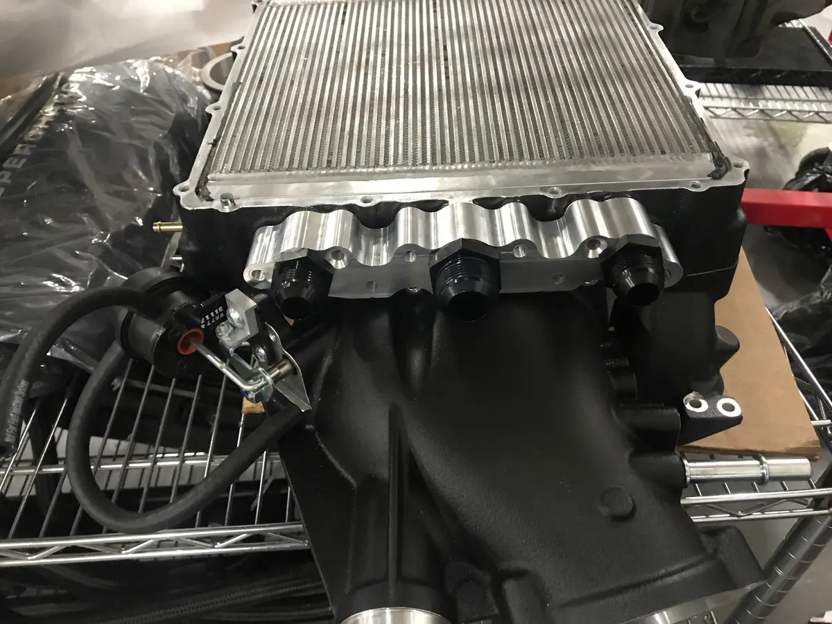 Weapon-X: 2650 Edelbrock Supercharger Cooling Manifold Adapter 1