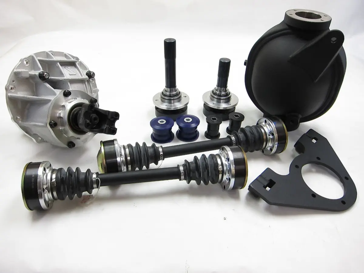 Driveshaft Shop: 2015+ Dodge Challenger Hellcat / 392 Srt Automatic 9-Inch Direct Bolt-In Rear Conversion Kit -Includes Axles And Driveshaft 1