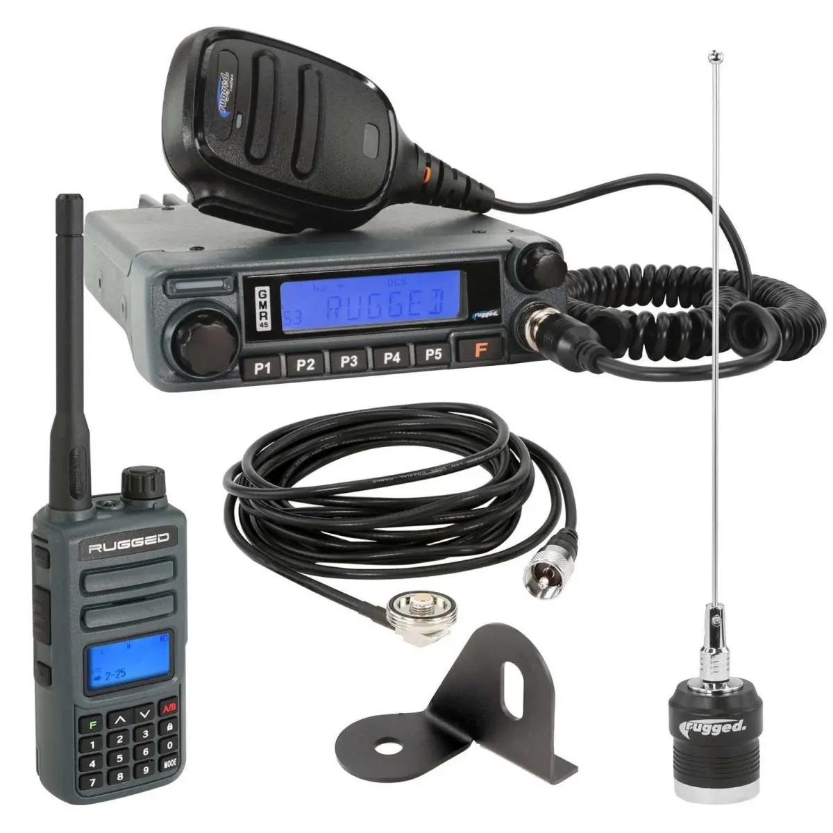 Jeep Radio Kit - Gmr45 Gmrs Mobile Radio And Gmr2 Handheld 1