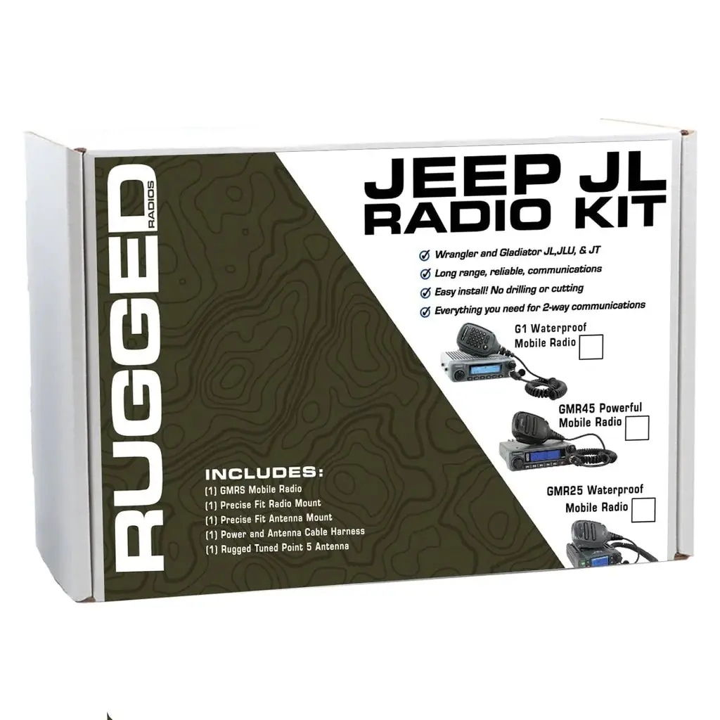 Jeep Wrangler Jl, Jlu, And Gladiator Jt Two-Way Gmrs Radio Kit | Rugged Radios 1