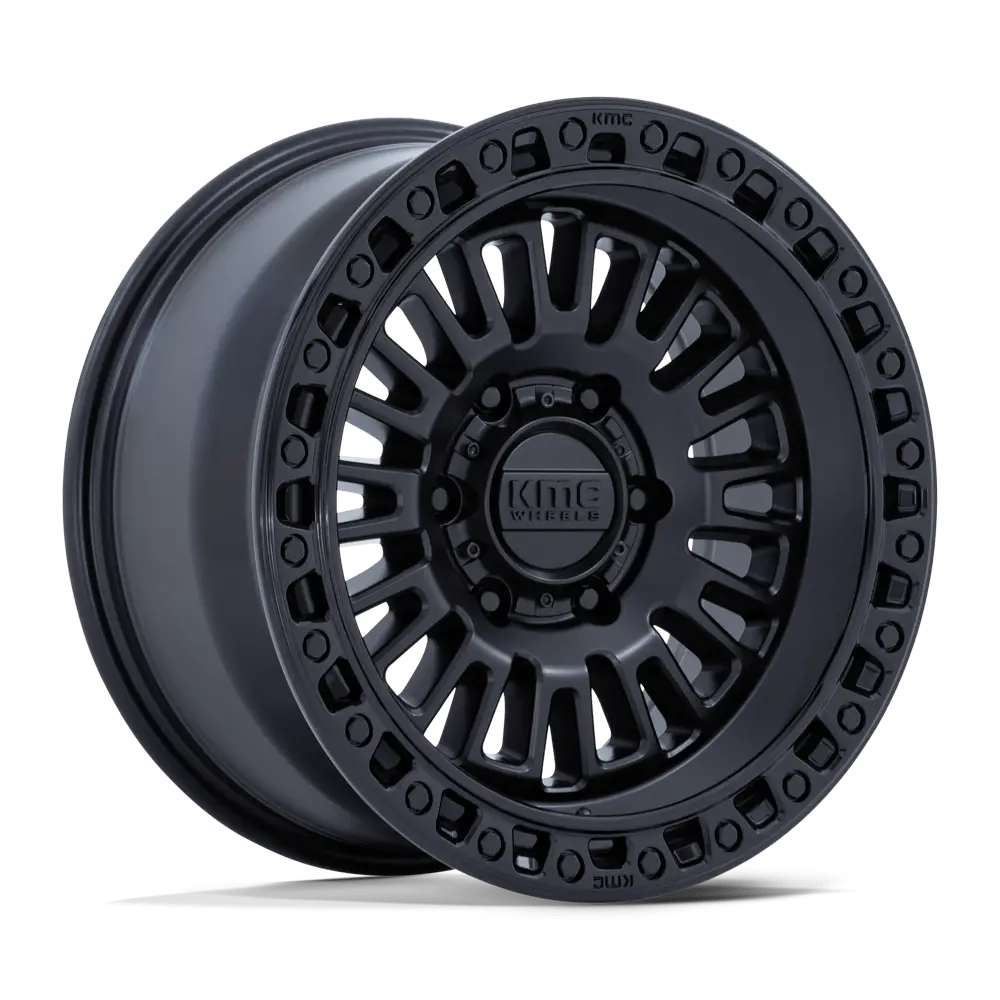 Kmc Km554 Aztec Matte Black W/ Gloss Black Lip 1