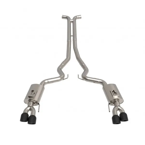 Kooks Headers & Exhaust: 2018+ Ford Mustang Gt 5.0L Oem To 3" Cat Back Exhaust W/ H-Pipe & Black Tips 1