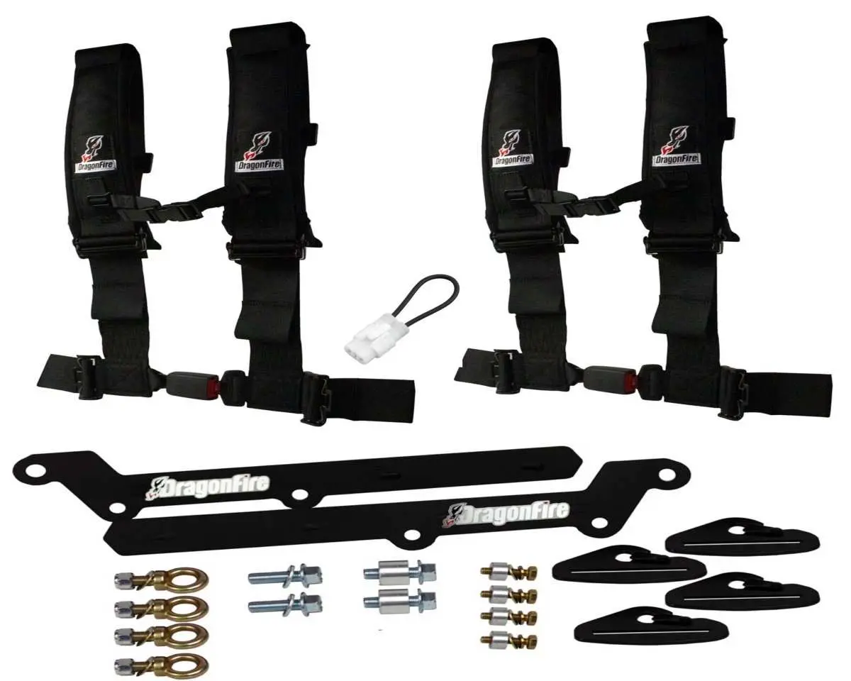 Krx 1000 3" 4 Point Harness Kit By Dragonfire Racing 5