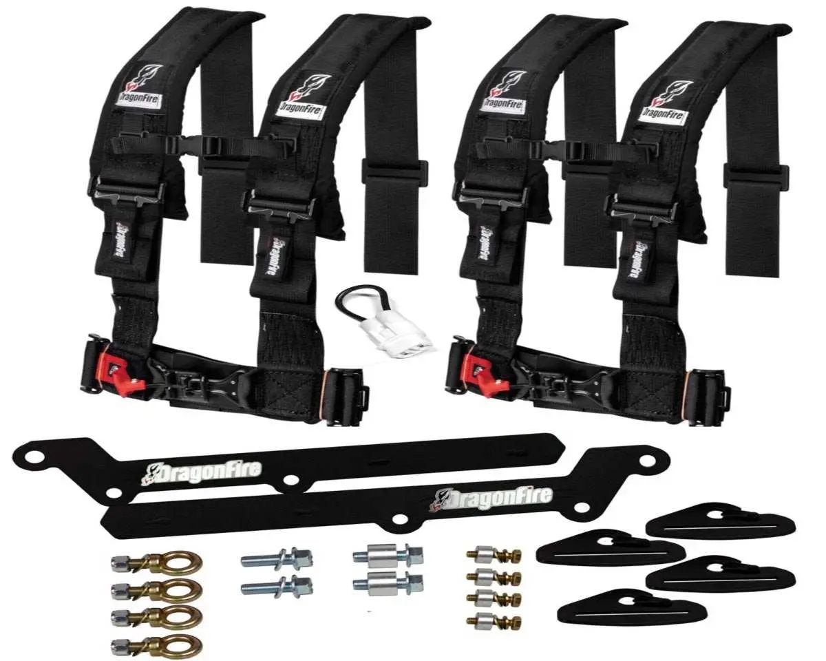Krx 1000 3" 4 Point Harness Kit By Dragonfire Racing 1
