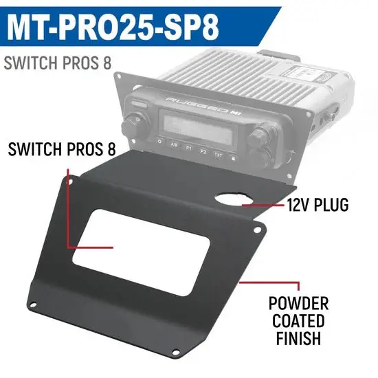 Lower Accessory Panel For 2025 Polaris Rzr Pro Xp, Pro R, And Pro S Radio Mount 3