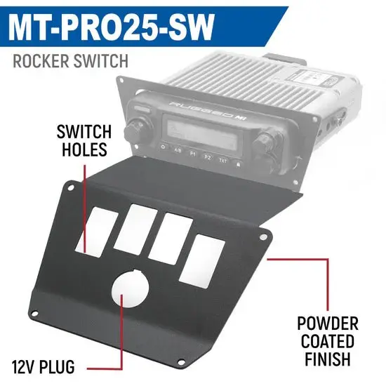 Lower Accessory Panel For 2025 Polaris Rzr Pro Xp, Pro R, And Pro S Radio Mount 3