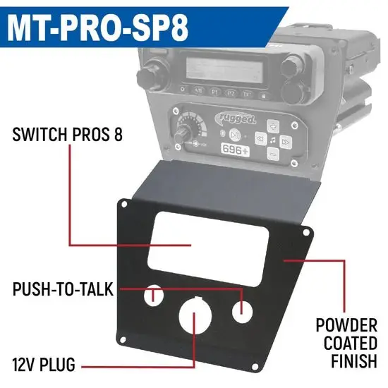 Lower Accessory Panel For Polaris Rzr Pro Xp, Rzr Turbo R, And Rzr Pro R Dash Mount Radio And Intercom 3