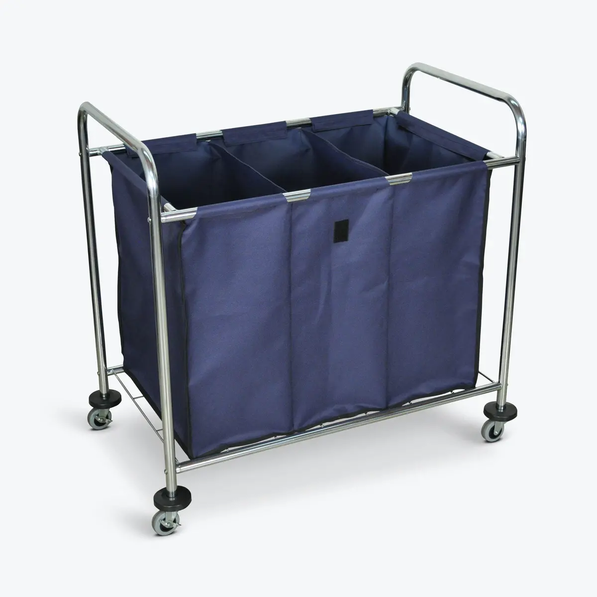 Luxor Hl15 Divided Laundry Cart With Three-Way Divided Canvas Bag 1