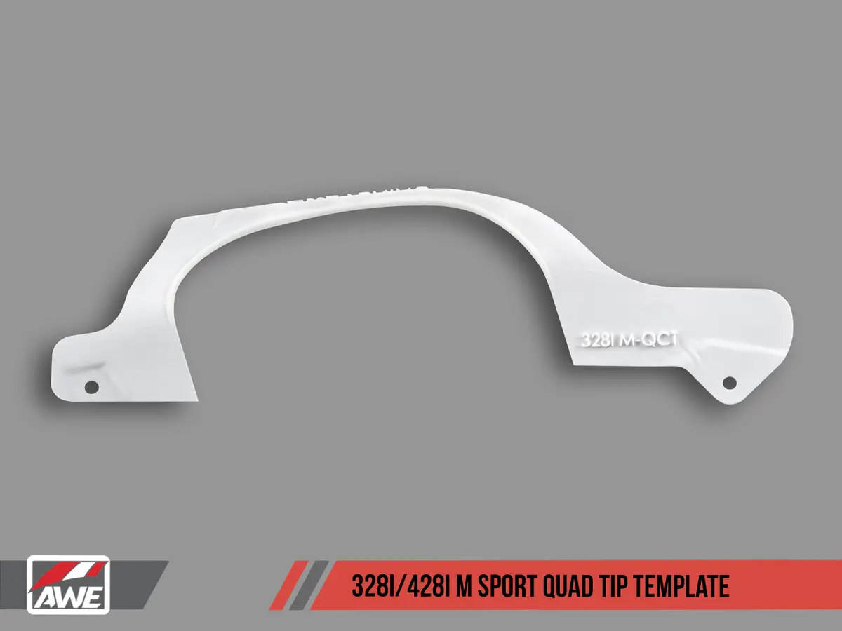 Awe: 2012-16 Bmw F3x 328I M Sport - Quad Tip Marking Template 1