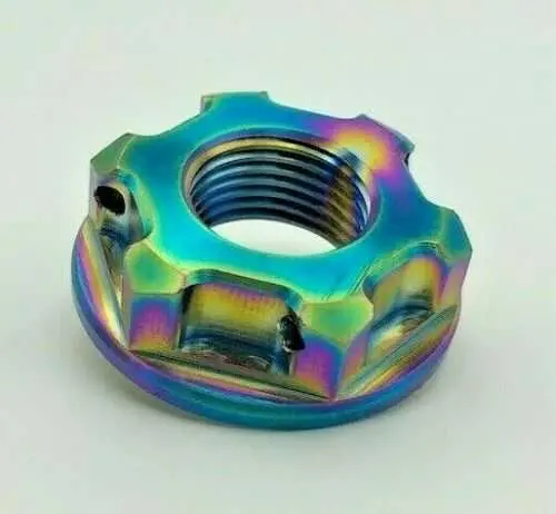 M18x1.5Mm Gr5 Titanium Kawasaki Suzuki Swingarm & Axle Nut Race Series By R.A.D. 1