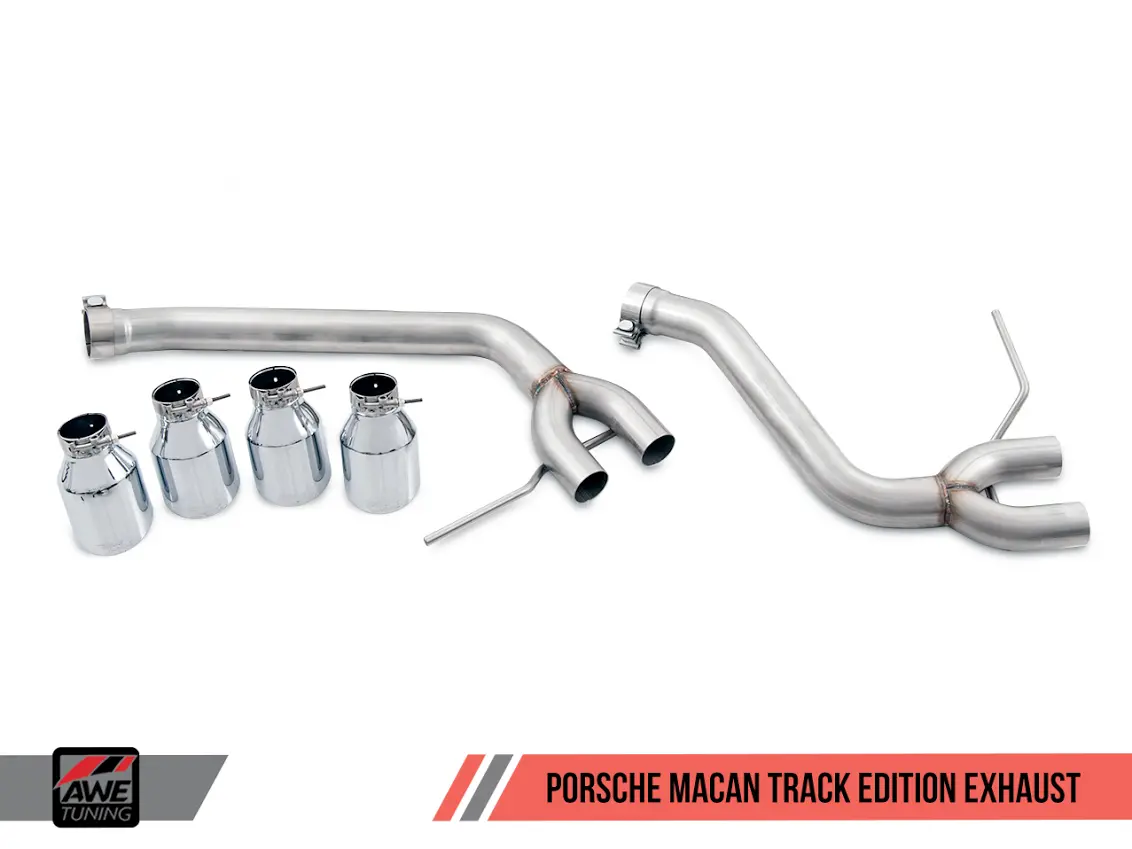 Awe: 2015-18 Porsche 95B Macan - Track Edition Exhaust (Chrome Silver 102Mm Tips) 1
