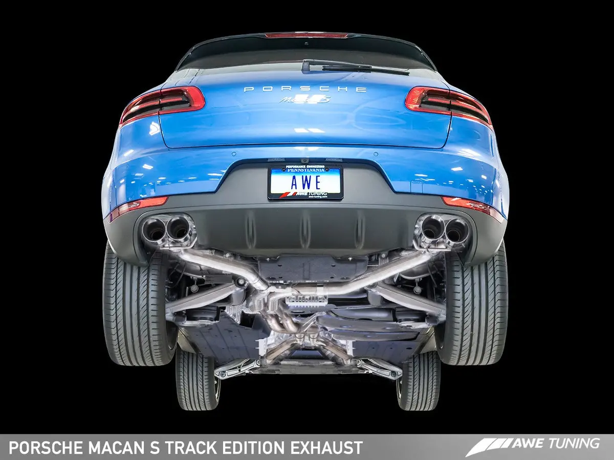 Awe: 2015-18 Porsche 95B Macan - Track Edition Exhaust (Chrome Silver 102Mm Tips) 2