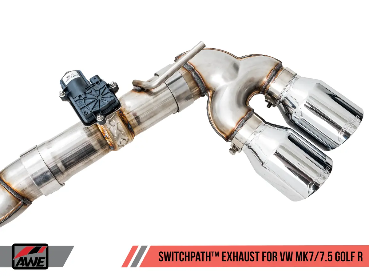 Awe: 2015-17 Volkswagen Mk7 Golf R - Switchpath Exhaust W/ 102Mm Chrome Silver Tips 2