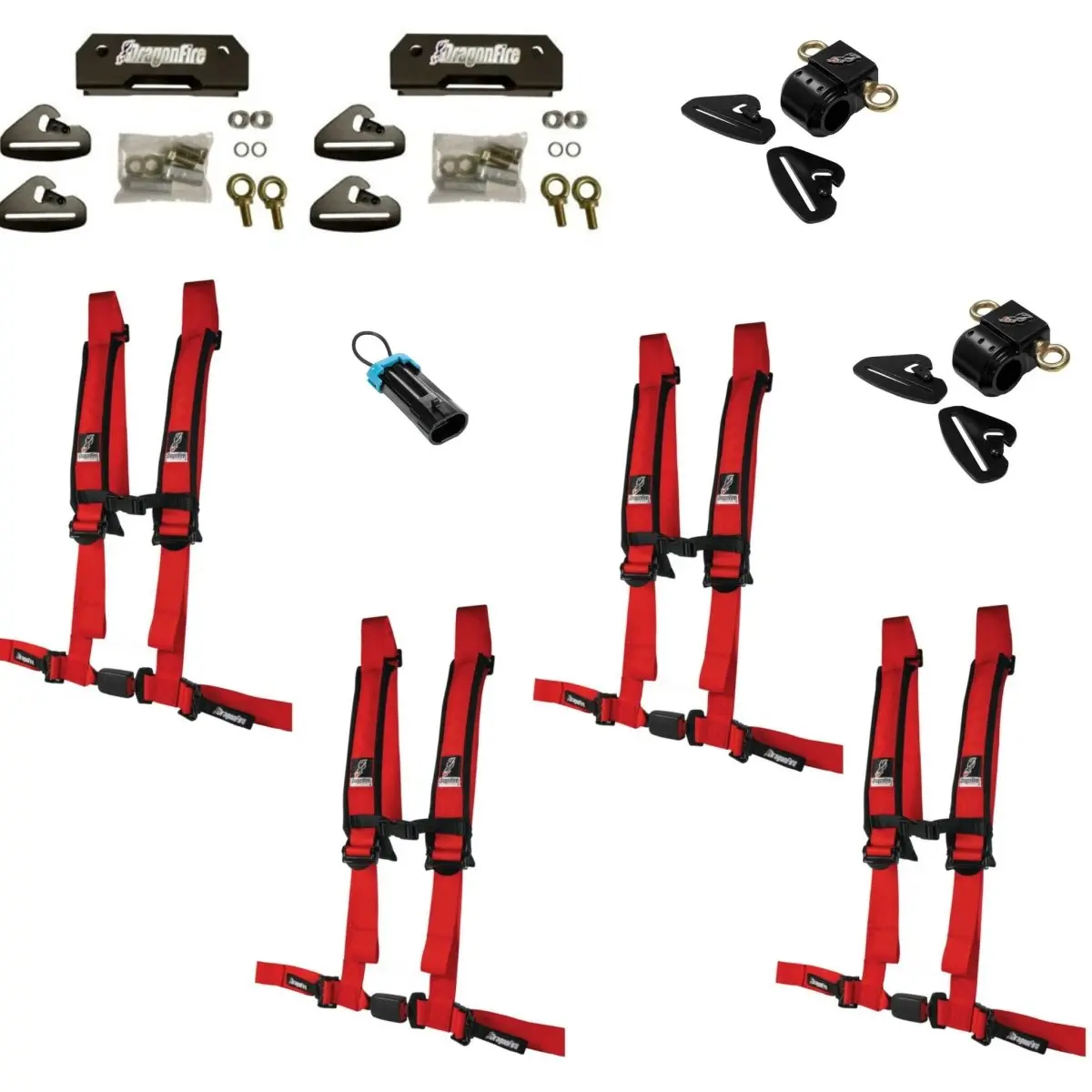 Polaris General 4 Complete Quick Release 2" Harness Set 4 Seater Package 6