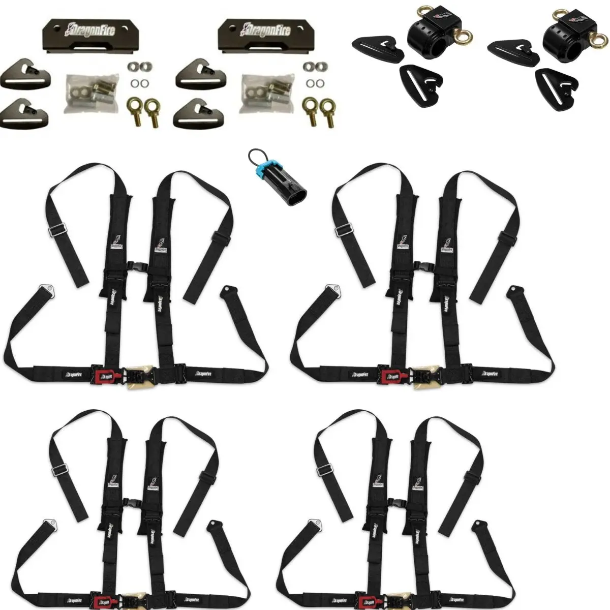 Polaris General 4 Complete Quick Release 2" Harness Set 4 Seater Package 1
