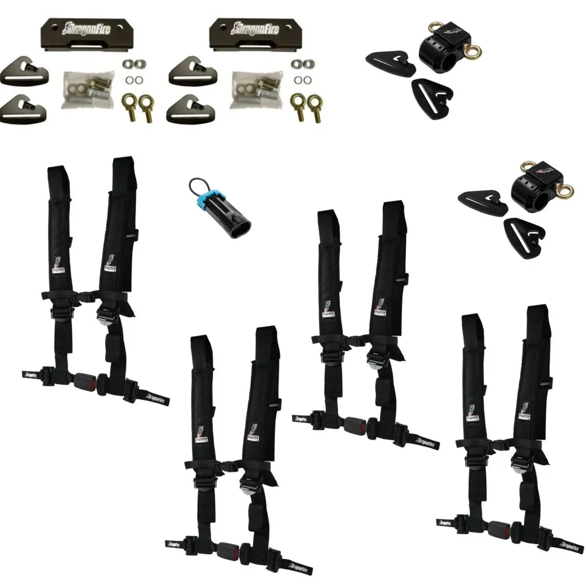 Polaris General 4 Complete Quick Release 2" Harness Set 4 Seater Package 5