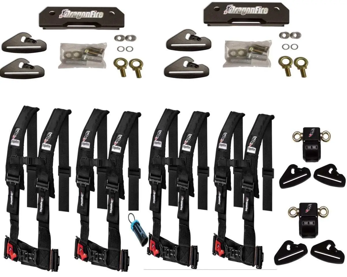 Polaris General 4 Complete Quick Release Harness Set 4 Seater Package 1