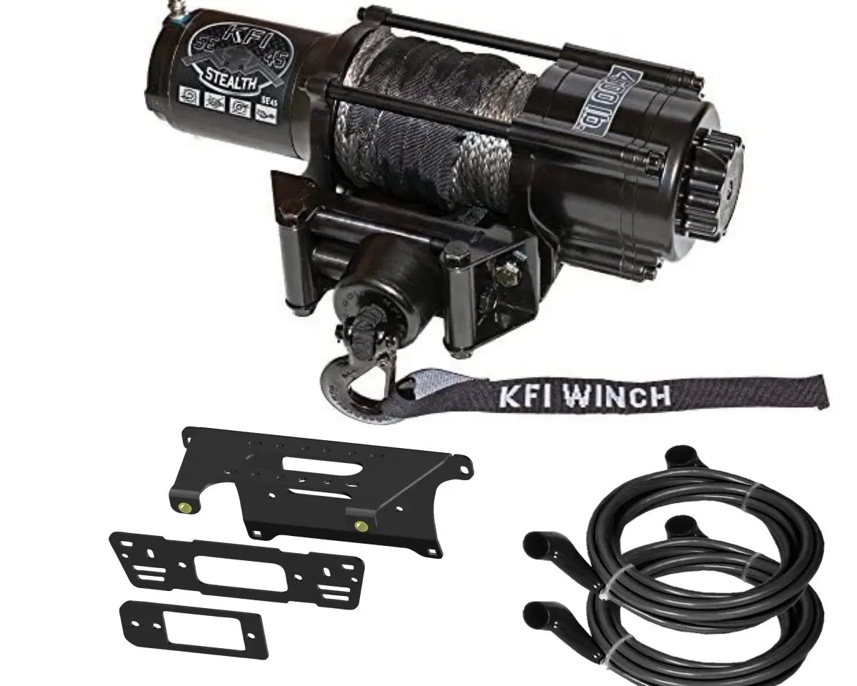Polaris Ranger  570 900 1000 Winch Mount By Kfi And Winch Package 6