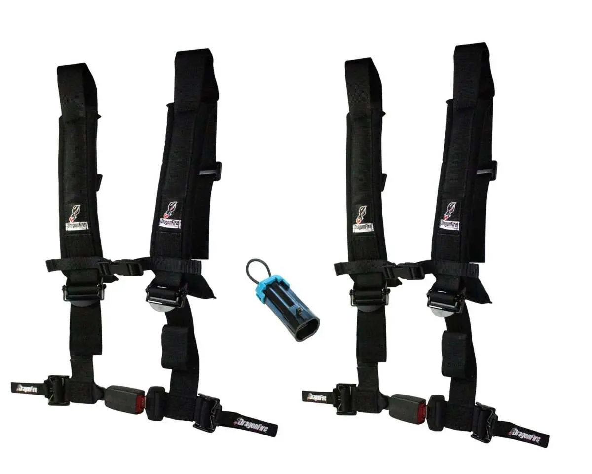 Polaris Rzr 4 Point Auto Latch Harnesses With Free Override Plug 1