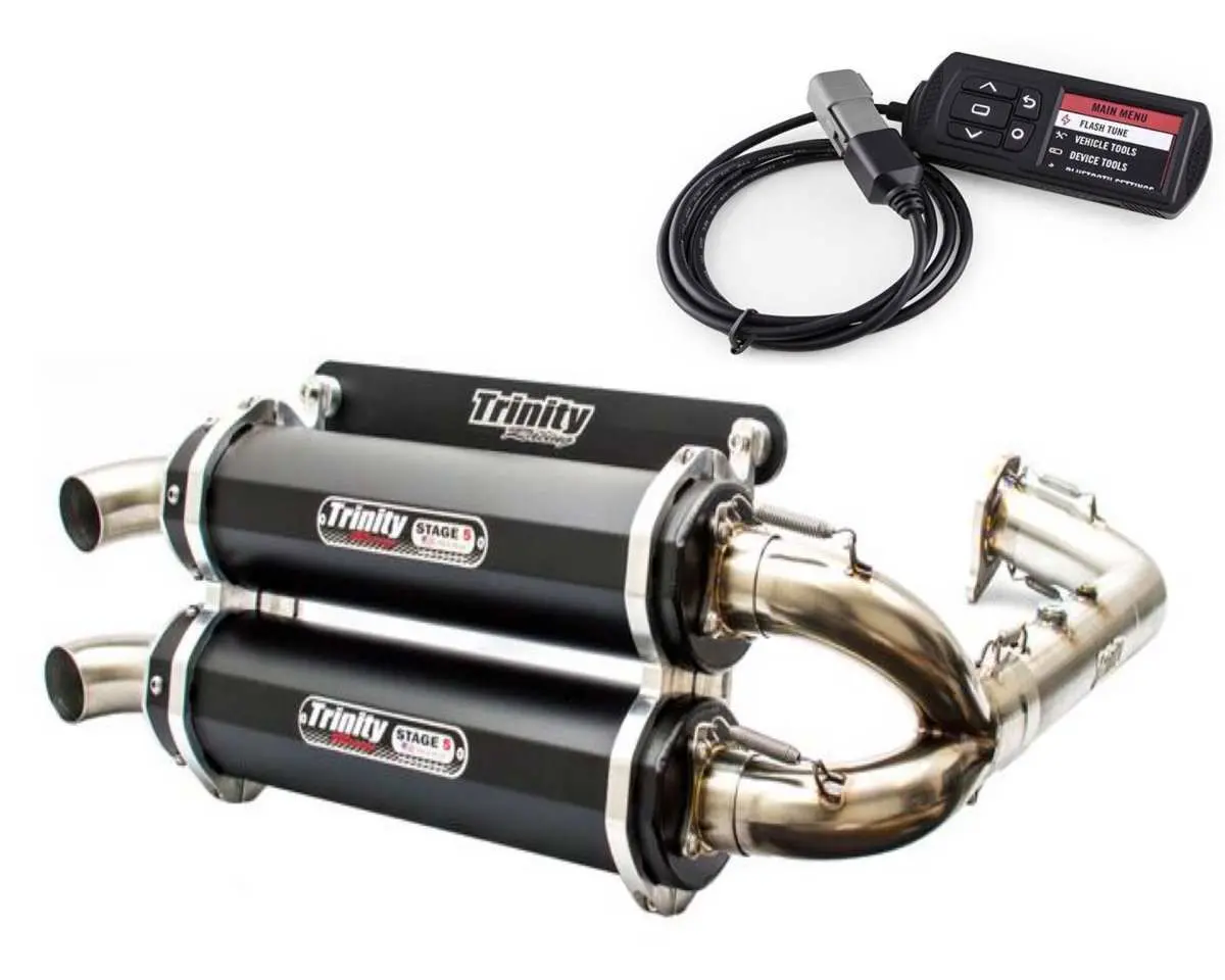 Polaris Rzr Turbo Full Stage 5 Dual Exhaust With Tuner | Trinity Racing 1