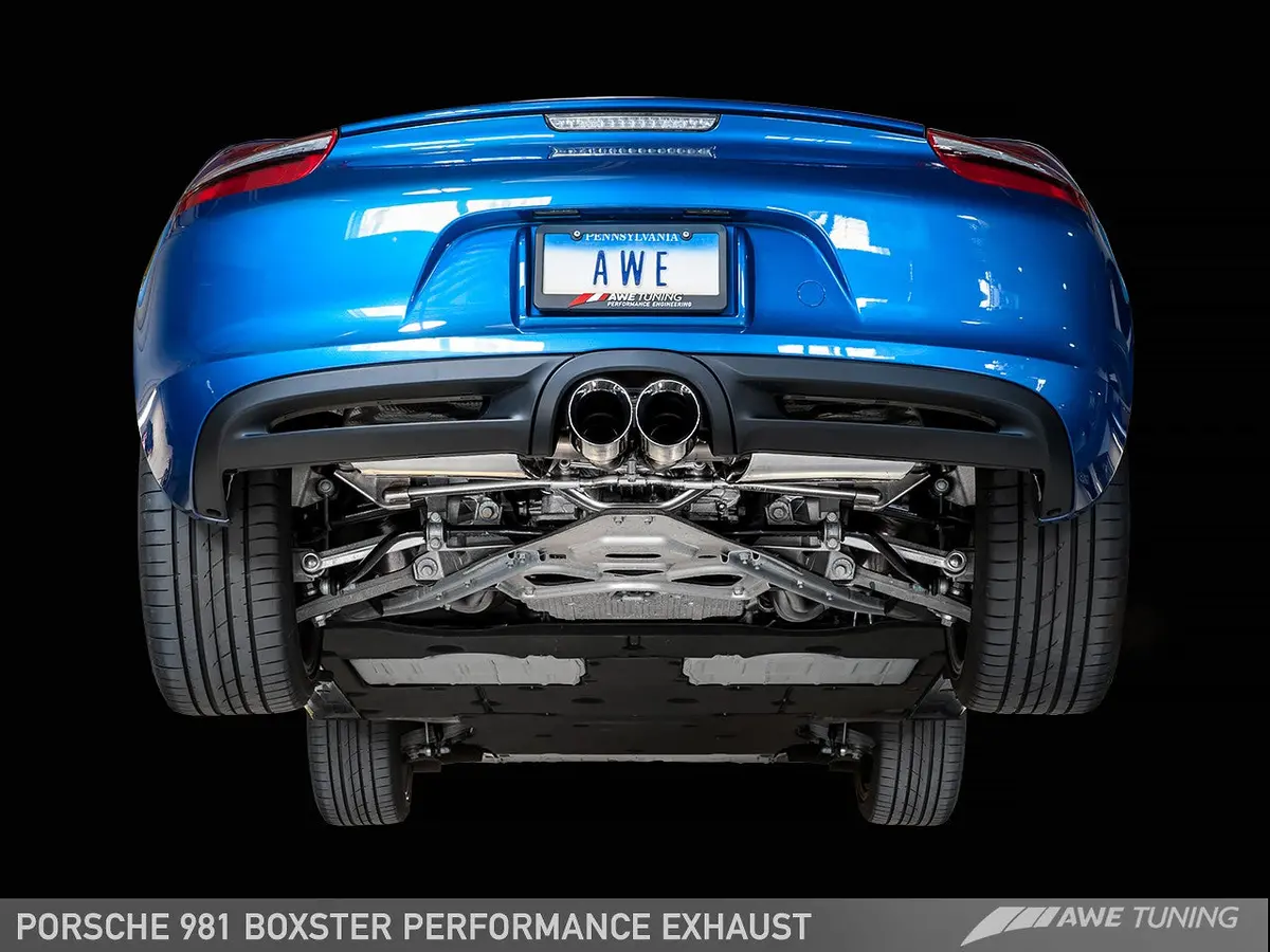 Awe: 2014-16 Porsche 981 Boxster | Cayman - Performance Exhaust (Chrome Silver Tips) 1