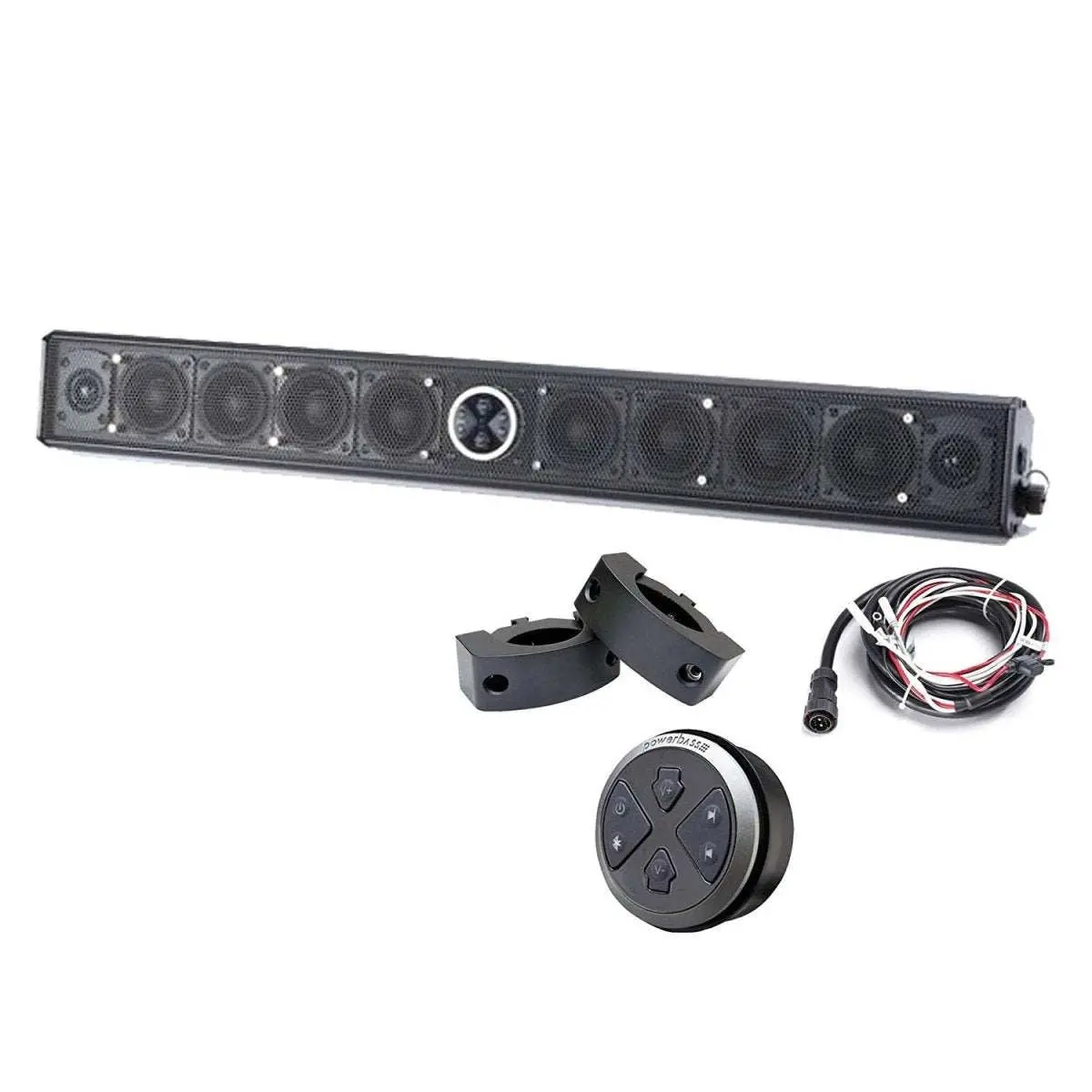 Powerbass Xl-1000 Power Sports Sound Bar With Free Roll Bar Clamps An Wired Remote 1