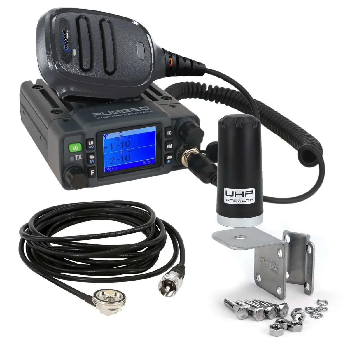 Radio Kit Lite - Gmr25 Waterproof Gmrs Band Mobile Radio With Stealth Antenna 1