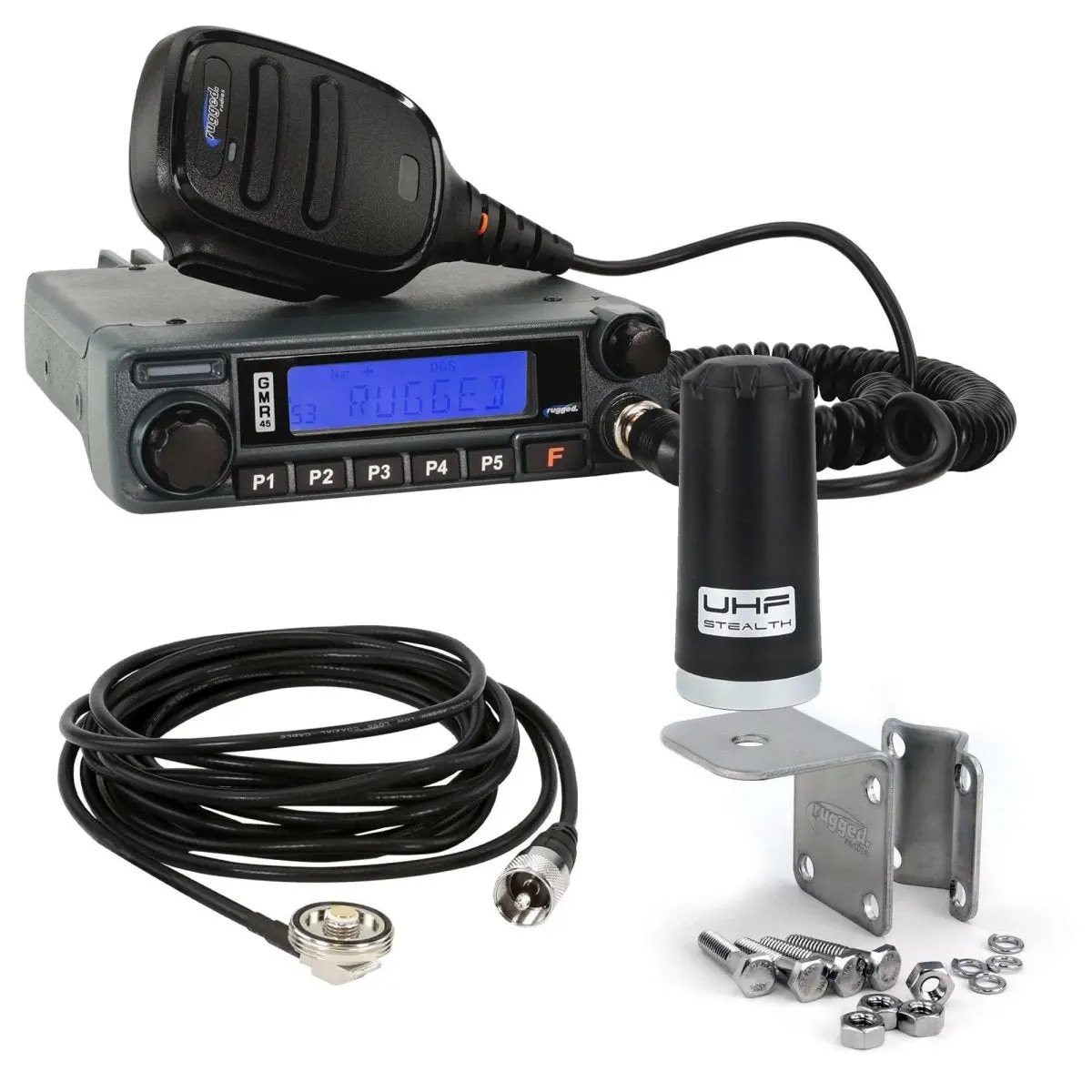 Radio Kit Lite - Gmr45 Gmrs Band Mobile Radio With Stealth Antenna 1