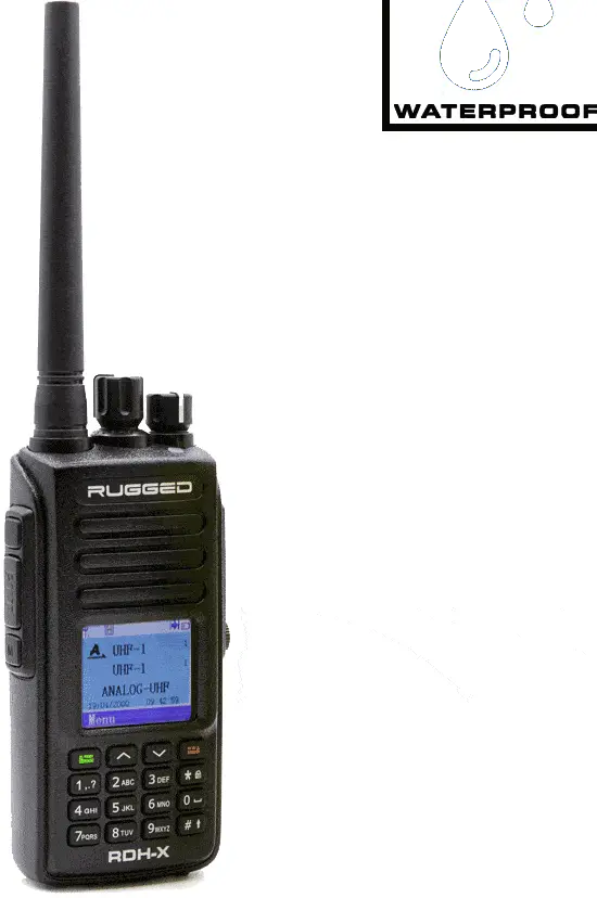 Rugged Radios Rdh-X Waterproof Uhf/Vhf Radio 2