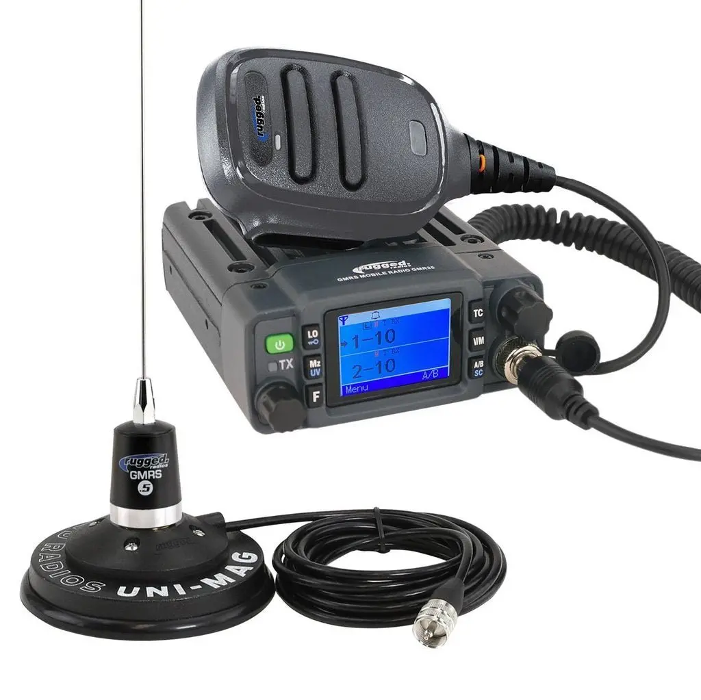 Rugged Radios Waterproof 25 Watt Gmrs Band Mobile Radio With Antenna 1