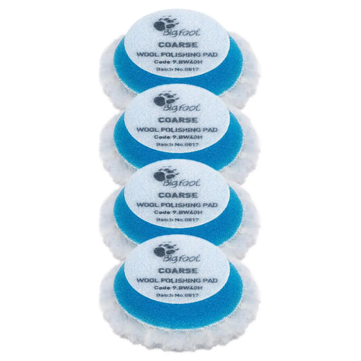 Rupes Blue Coarse Wool Pad 1.25 & 2 Inch (4-Pack) 1