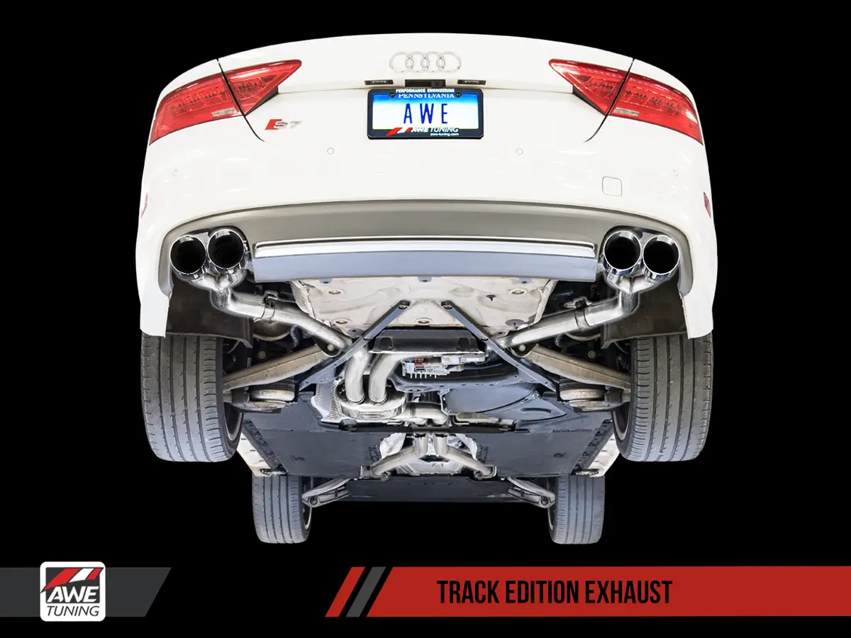 Awe: 2012-18 Audi S7 4.0T - Track Edition Exhaust (Diamond Black Tips) 1
