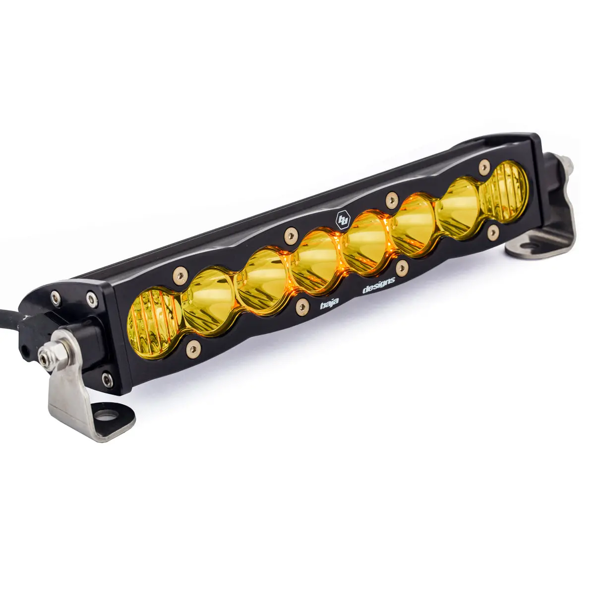 S8 Straight Led Light Bar 10" Driving/Combo Amber 1