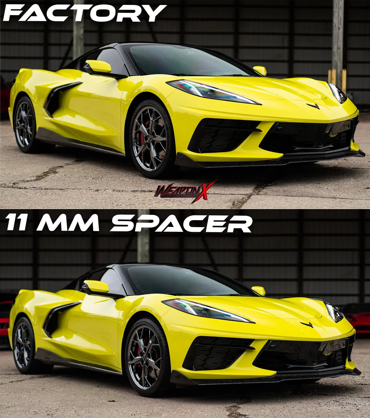 Weapon-X: "Flush Look" Wheel Spacers (Slip On) [Corvette C8] 2